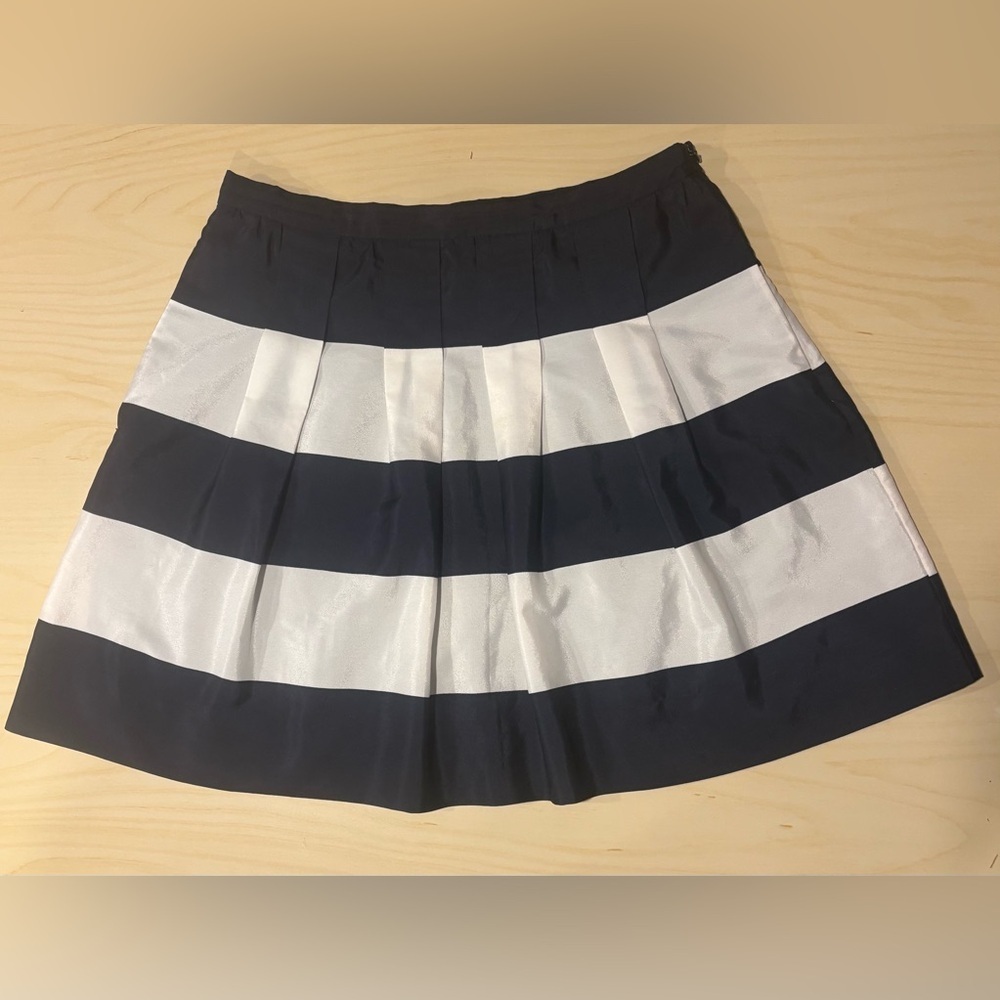 J. Crew White and Blue Skirt (US 2) - Picture 2 of 12